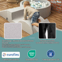 KiddyMoon aire de jeux en mousse pente L/colline/tunnel/marché, rose, Multi-Taille