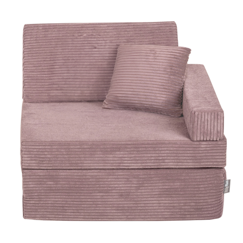 KiddyMoon Fauteuil Enfant Convertible en Mousse, Fauteuil pour Enfants Chaise pour Chambre d'Enfants Matelas Pliable Matelas Fauteuil Relax Fauteuil Douillet, violet, Fauteuil avec Oreiller