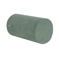 KiddyMoon Aire De Jeux En Mousse Modulable Pour Enfants Avec Housses Amovibles Résistantes Et Matériaux Doux Favorisant Imagination Et Créativité, vert forêt, Tonneau/Rouleau