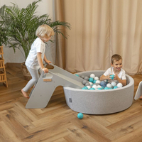 KiddyMoon Toboggan En Bois pour Enfants 2 en 1 Chaise Bébé, gris, Grand