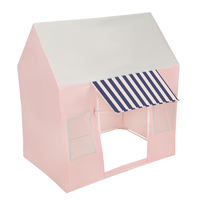Tente de Jeu Pour Enfants De Magasin De Glaces Forme De Pavillon Pliable En Matériau Respirant Et Résistant Idéal Pour Stimuler La Créativité Intérieur Et Extérieur, rose-menthe: babyblue/rose poudré/perle, 600 Balles