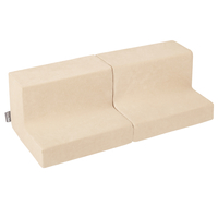 KiddyMoon Velours Aire De Jeux en Mousse pour Enfantsx élément marches PPZV-232, beige sableux, Multi-Taille