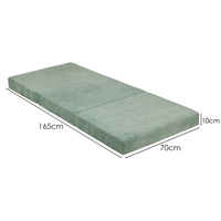 KiddyMoon Matelas Enfant Pliable en Mousse Matelas Pouf pour Tout-Petits, Chambre d'Enfant, vert, 165x70x10 cm