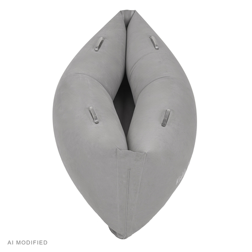 KiddyMoon Gonflable Fauteuil Sensoriel Enfant Avec Poignées Et Pompe, gris, M