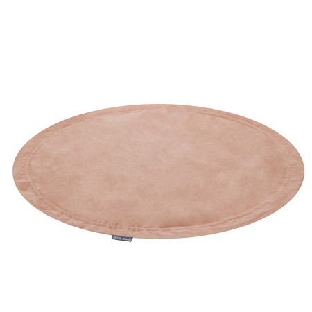 KiddyMoon tapis d'éveil sac à jouets 2en1 pour enfants, rose de sables:beige pastel/jaune pastel/blanc/menthe/rose poudré, XL/50 balles