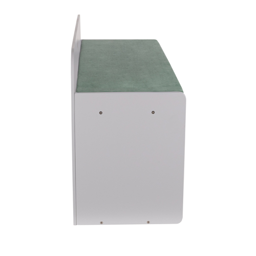 banquette avec étagères pour les enfants KiddyMoon, gris/vert forêt , UNI