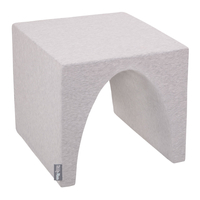 KiddyMoon aire de jeux en mousse colline/tunnel/rampe L/semi-rouleau L, gris clair, Multi-Taille