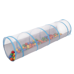 Tunnel Pliable Pour Enfants Tunnel de Jeu Avec Balles Jouet de Pliable Pop-up Pour Bébé Idéal Pour Jouer À L'Intérieur Et À L'Extérieur, gris-bleu: jaune/vert/bleu/rouge/orange,