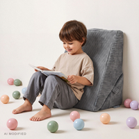KiddyMoon coussin modulable enfant en polyester, gris foncé, M