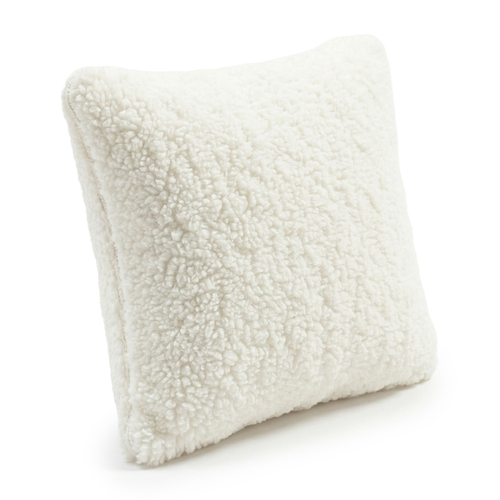 KiddyMoon Lot de 2 Coussins Décoratifs pour Enfant Et Housse Teddy Chambre Enfant, crème, 2 Oreillers