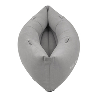 KiddyMoon Gonflable Fauteuil Sensoriel Enfant Avec Poignées Et Pompe, gris, L