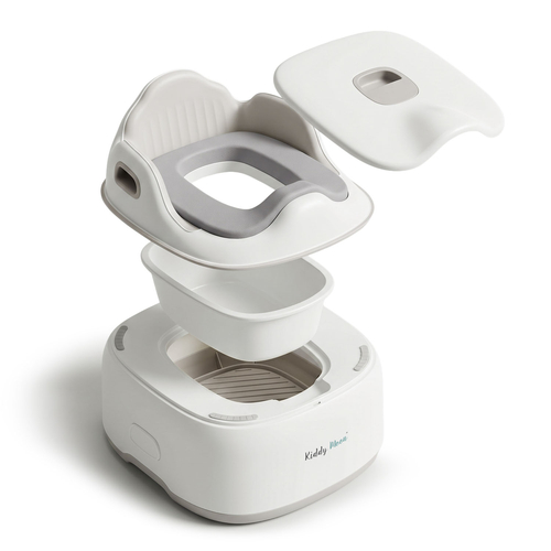 KiddyMoon Pot de Toilette pour Enfants avec Couvercle Verrouillable, beige, UNI