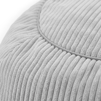 KiddyMoon Pouf pour Enfants 2-en-1 Rangement pour Jouets, 80x80x50cm, gris clair
