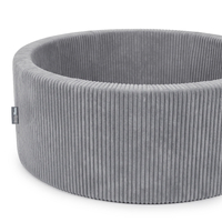 KiddyMoon Piscine Bébé 90 X 30 Cm Sans Balles, Piscine À Balles Pour Bébé Et Enfant, Piscine Enfant En Mousse Douce, Housse Côtelée Lavable, Gris foncé: Sans balles, 90x30/SANSballes
