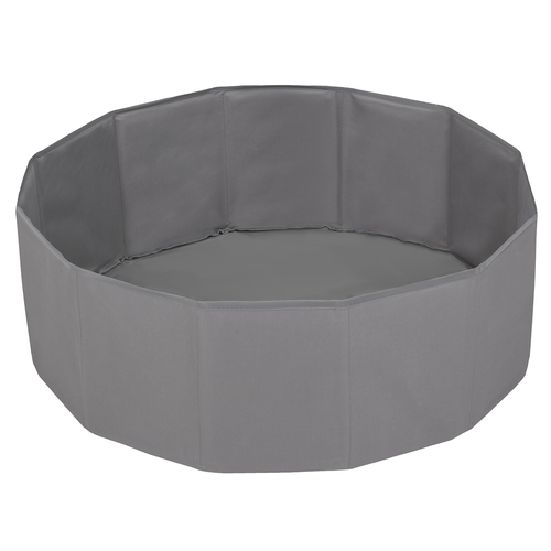 piscine à balles multicolores piscine pliable pour les enfant, gris: blanc/gris/rose poudré, 300 balles
