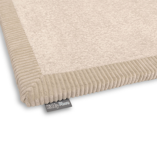 KiddyMoon Tapis de jeu doux pour enfant, antidérapant, rectangulaire, beige