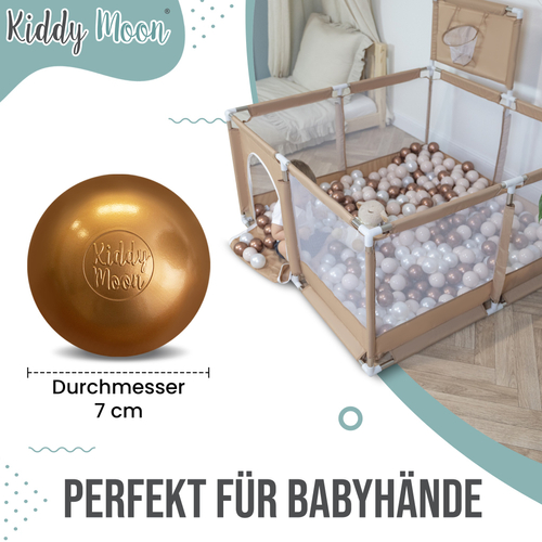 KiddyMoon Balles Colorées Plastique ∅7cm pour Piscine Enfant Bébé Fabriqué en EU, turquoise foncé/gris/blanc, 100 Balles/7cm