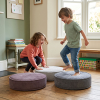 KiddyMoon Ensemble 3 Modules en Mousse pour Enfants pour Chambre D'enfant, gris foncé-violet-gris clair, Mx3