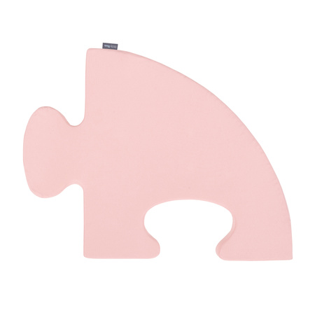 Puzzle en mousse doux tapis de motricité pour enfants tapis d'éveil pour bébé 4 éléments KiddyMoon, Rose/ Gris Clair