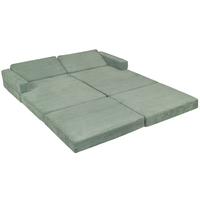 KiddyMoon Canapé Pliant pour Enfants, Canapé Convertible pour Chambre et Salle de Jeux, Matelas au Sol, Mini-Canapé, vert, Canapés