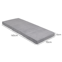 KiddyMoon Matelas Enfant Pliable en Mousse Matelas Pouf pour Tout-Petits, Chambre d'Enfant, gris foncé, 165x70x10 cm