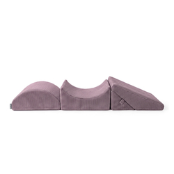 KiddyMoon parcours de motricité en mousse à trois modules, violet, klin F/rampa L/półwałek L