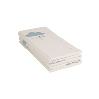 KiddyMoon Tapis de Jeu pour Enfant Bébé Tapis Mousse Tapis de Sol Tapis d'éveilBebe Reversible Stimulation De L'Imagination Pliable Pour L'Intérieur Et L'Extérieur, gris-montagnes, 180x200x1,5cm