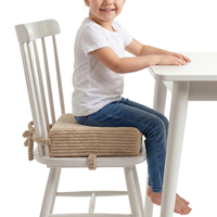 KiddyMoon Coussin Rehausseur De Chaise Enfant, Assise Rehaussée 10 Cm Avec Housse Lavable Et Liens d’Attache, beige, 33x33x10