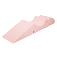 KiddyMoon Aire De Jeux en Mousse avec Rond Piscine à Balles pour Enfants, rose:rose poudre/perle/transparent, Piscine (300 Balles) + Version 4