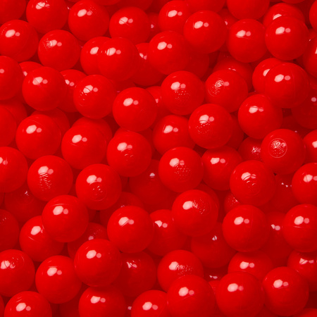 KiddyMoon Balles pour Piscine Colorées ∅6cm Plastique Enfant Bébé Fabriqué en EU, rouge, 100 Balles/6cm
