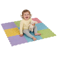 KiddyMoon Tapis Puzzle Sensoriel pour Enfants Tapis Thérapeutique, multicolore, 9 Pieces
