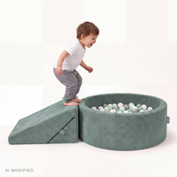 KiddyMoon ANAFI rampe inclinée en mousse pour l’équilibre, vert, klin F