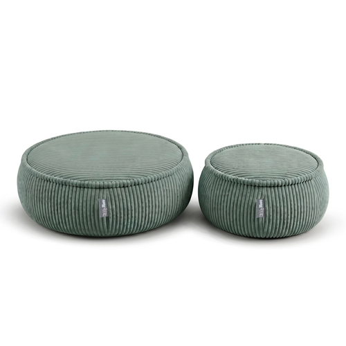 KiddyMoon pouf rond en polyester pour chambre d'enfant, vert, M
