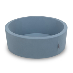 KiddyMoon Piscine À Balles ∅ 7Cm pour Bébé Rond Fabriqué en UE, bleu, 90x30/SANSballes