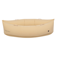 KiddyMoon Gonflable Fauteuil Sensoriel Enfant Avec Poignées Et Pompe, beige, L