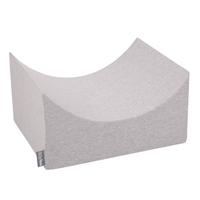 KiddyMoon aire de jeux en mousse colline/tunnel/rampe L/semi-rouleau L, gris clair, Multi-Taille