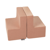 KiddyMoon Velours Aire De Jeux en Mousse pour Enfantsx élément marches PPZV-232, rose des sables, Multi-Taille