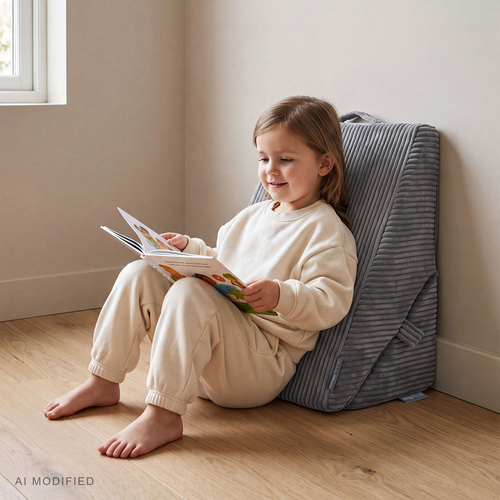 KiddyMoon coussin modulable enfant en polyester, gris foncé, M