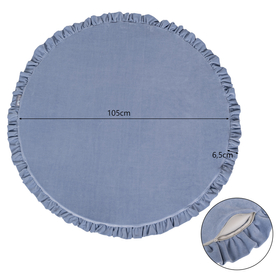 KiddyMoon Tapis de Jeu Pour Enfants Montessori Tapis en Mousse Bébé Épais et Doux Tapis Rampant Ramper Enfant Jouet Couverture Baby Tapis d'éveil, Fabriqué en UE, bleu glacier, XL