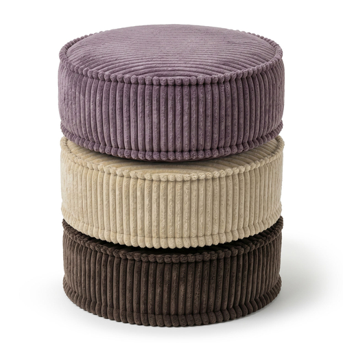 KiddyMoon Ensemble 3 Modules en Mousse pour Enfants pour Chambre D'enfant, beige-brun-violet, Sx3