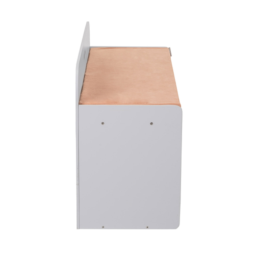 banquette avec étagères pour les enfants KiddyMoon, gris/rose des sables, UNI