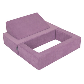 KiddyMoon Canapé en Mousse pour Enfants avec Balles et Pente Parfait Pour la Chambre D'enfant Léger Modulable Confortable Sécurisé Idéal pour Jouer et Se Détendre, violet, Canapé/Pente