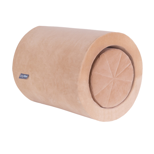 KiddyMoon Aire De Jeux En Mousse Modulable Pour Enfants Avec Housses Amovibles Résistantes Et Matériaux Doux Favorisant Imagination Et Créativité, rose des sables, Tonneau/Puf/Puf