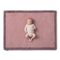 KiddyMoon Tapis de jeu doux pour enfant, antidérapant, rectangulaire, rose