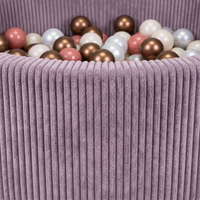 KiddyMoon Piscine Bébé, Piscine À Balles Pour Bébé Et Enfant, Piscine Enfant En Mousse Douce, Housse Côtelée Lavable, Violet: Beige pastel/Cuivre/Perle/Saumon, 90x30cm/200 Balles