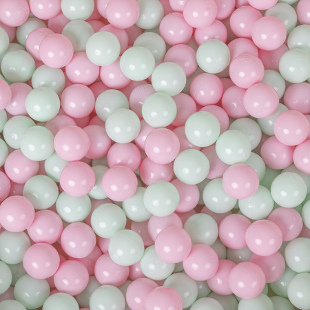 Tente de Jeu Pour Enfants De Magasin De Glaces Forme De Pavillon Pliable En Matériau Respirant Et Résistant Idéal Pour Stimuler La Créativité Intérieur Et Extérieur, rose-menthe: rose poudré/menthe, 200 Balles
