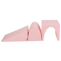 KiddyMoon aire de jeux en mousse pente L/colline/tunnel, rose, Multi-Taille