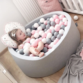 KiddyMoon Balles Colorées Plastique ∅7cm pour Piscine Enfant Bébé Fabriqué en EU, gris, 200 Balles/7cm