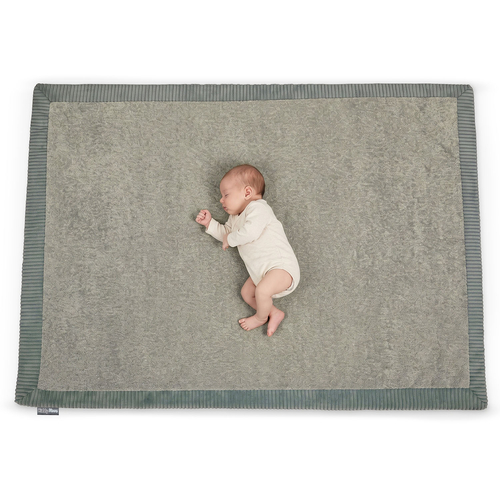 KiddyMoon Tapis de jeu doux pour enfant, antidérapant, rectangulaire, vert