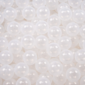 KiddyMoon Balles Colorées Plastique ∅7cm pour Piscine Enfant Bébé Fabriqué en EU, transparent, 100 Balles/7cm